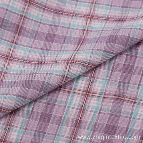 Double-sided diagonal 2/2 plaid fabric